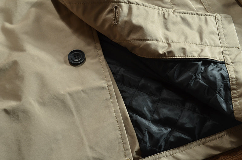 Windproof and Waterproof 89 Euros ~ Men's Quilted Warm Winter Outwear Mid-Length Windbreaker Outwear Padilla Innovations LLC