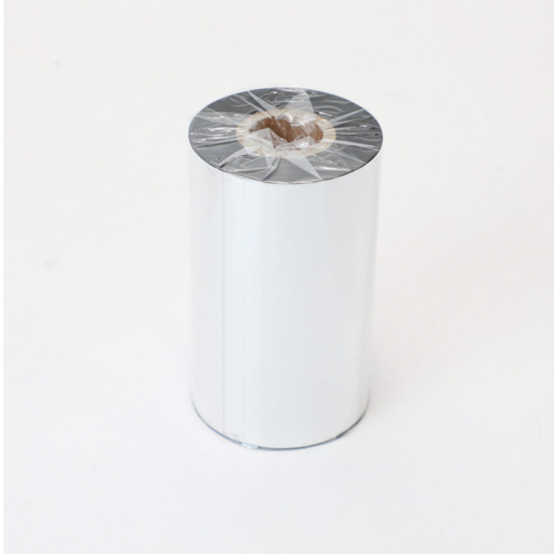 Barcode Printer Ribbon, Self-Adhesive Labels, Coated Paper, Matte Silver Stickers, Hang Tags, Wax-Based, Mixed Base, Full Resin Ribbon