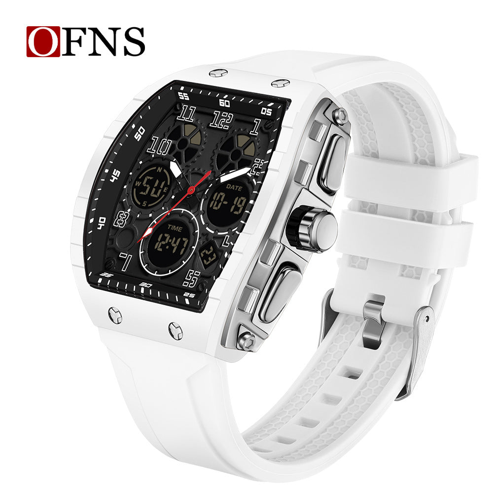 OFNS Waterproof Dual-Time Digital Watch