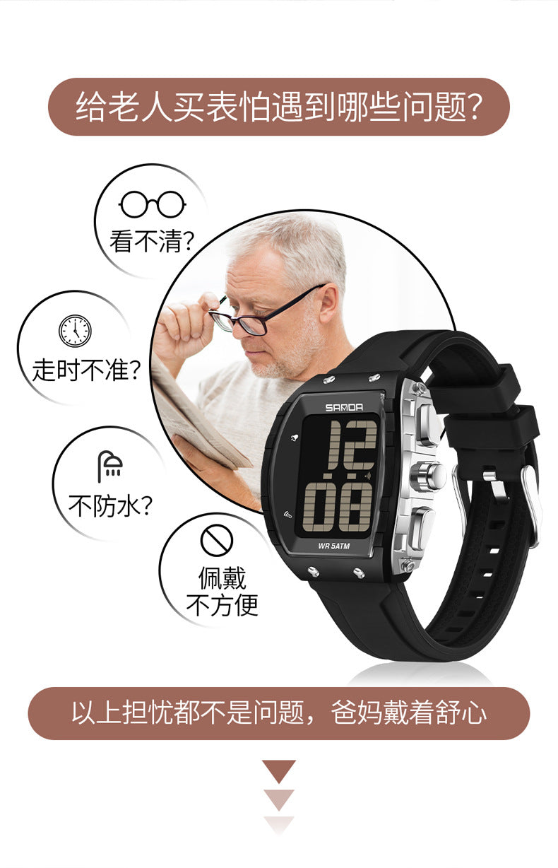 SANDA Large-Screen Talking Digital Watch