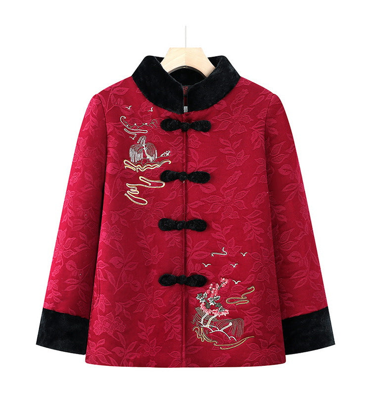 Grandma's Winter Coat Tang Coat Cotton Coat Old People's Mother's Winter Lamb Fleece Cotton Coat Coat Old Lady Old People's Cotton Coat Padilla Innovations LLC
