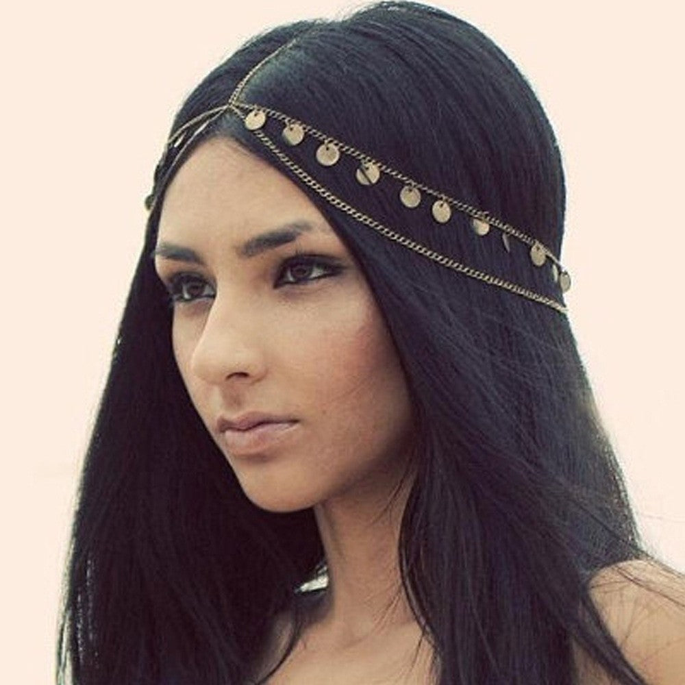 Bohemian Layered Sequin Head Chain