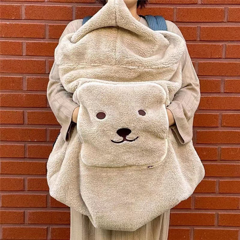 Embroidered Animal Baby Carrier Blanket – 80 × 85 cm
