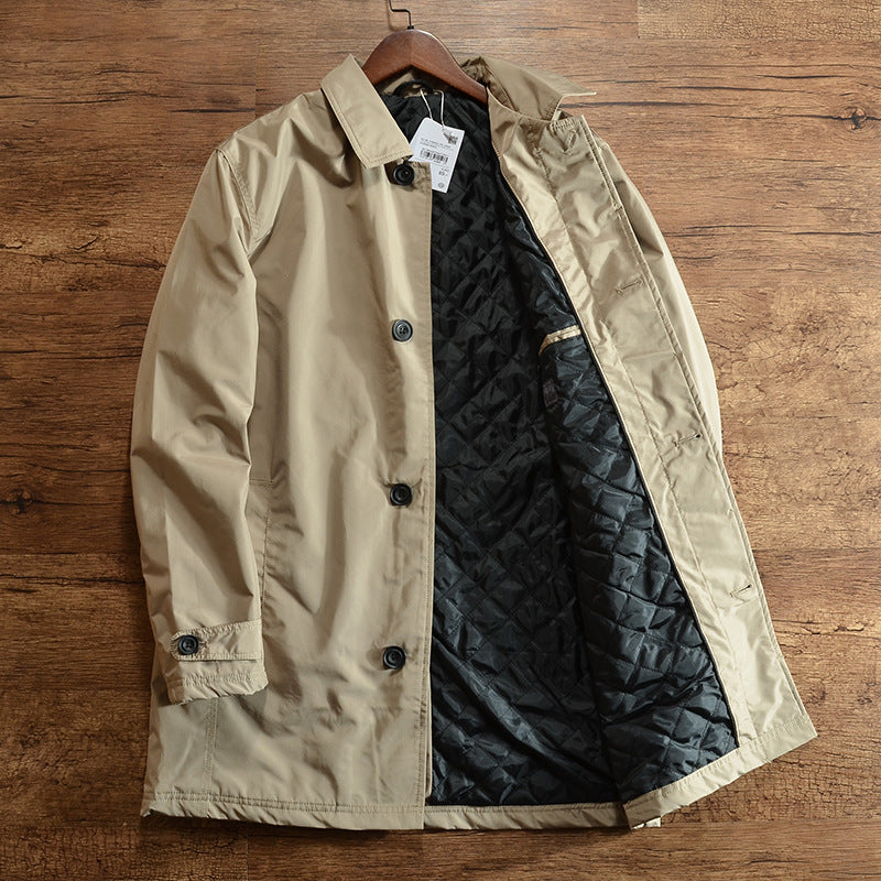 Windproof and Waterproof 89 Euros ~ Men's Quilted Warm Winter Outwear Mid-Length Windbreaker Outwear Padilla Innovations LLC