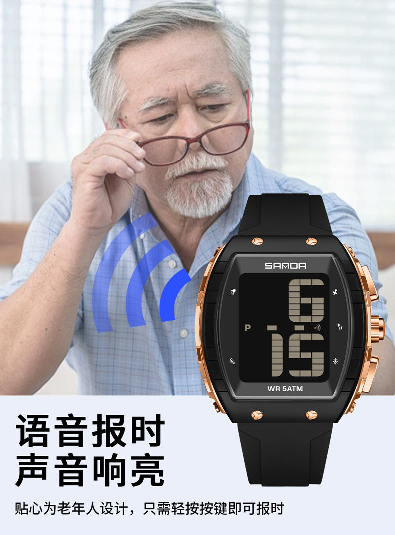 SANDA Large-Screen Talking Digital Watch