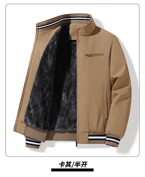 2025 New Men's Autumn and Winter New Youth Jacket Men's Casual Trendy Stand-Up Collar Top Winter Velvet Jacket Padilla Innovations LLC