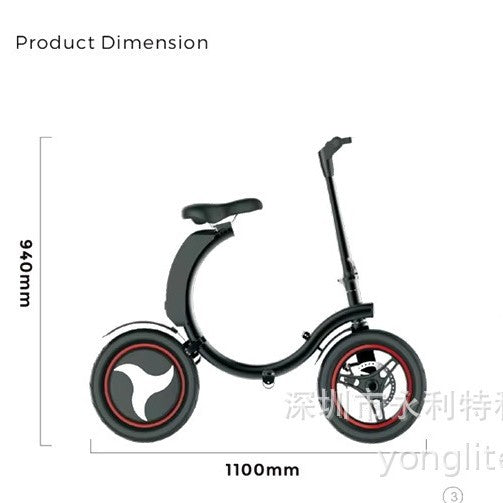 Factory direct sales of new 14 inch foldable electric bicycle lithium battery, convenient for snail two-wheeled electric vehicle