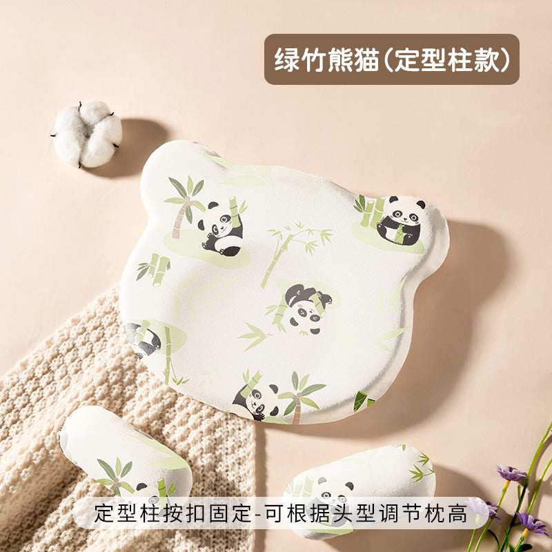Baby styling pillow newborn correction head type correction baby anti-deviation head breathable 0 to 6 months silicone pillow