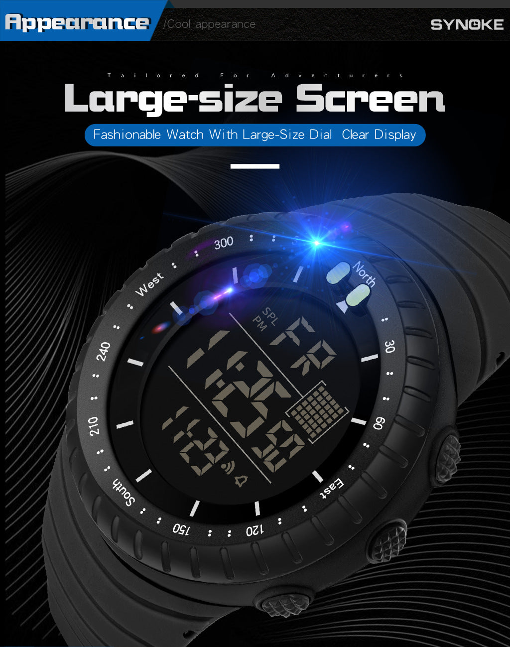 SYNOKE Outdoor Waterproof Digital Watch