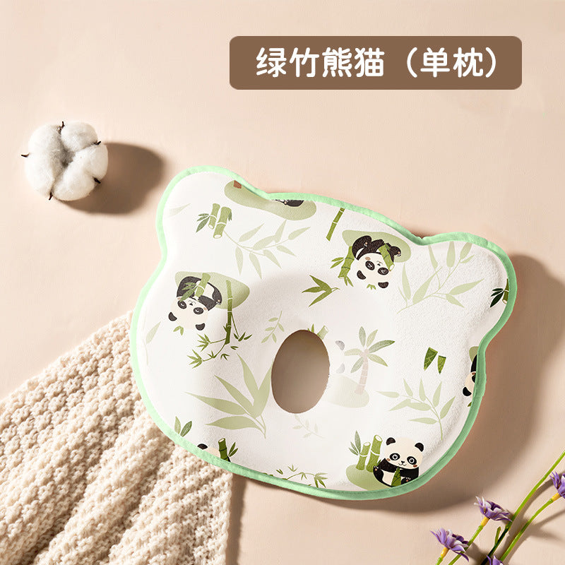 Baby styling pillow newborn correction head type correction baby anti-deviation head breathable 0 to 6 months silicone pillow