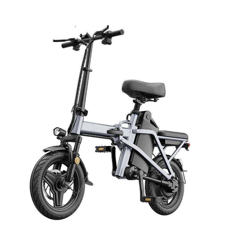 Portable folding electric bicycle, ultra-light aluminum alloy chainless drive, delivery service, long-range commuting