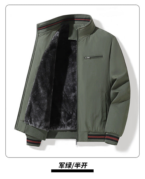 2025 New Men's Autumn and Winter New Youth Jacket Men's Casual Trendy Stand-Up Collar Top Winter Velvet Jacket Padilla Innovations LLC