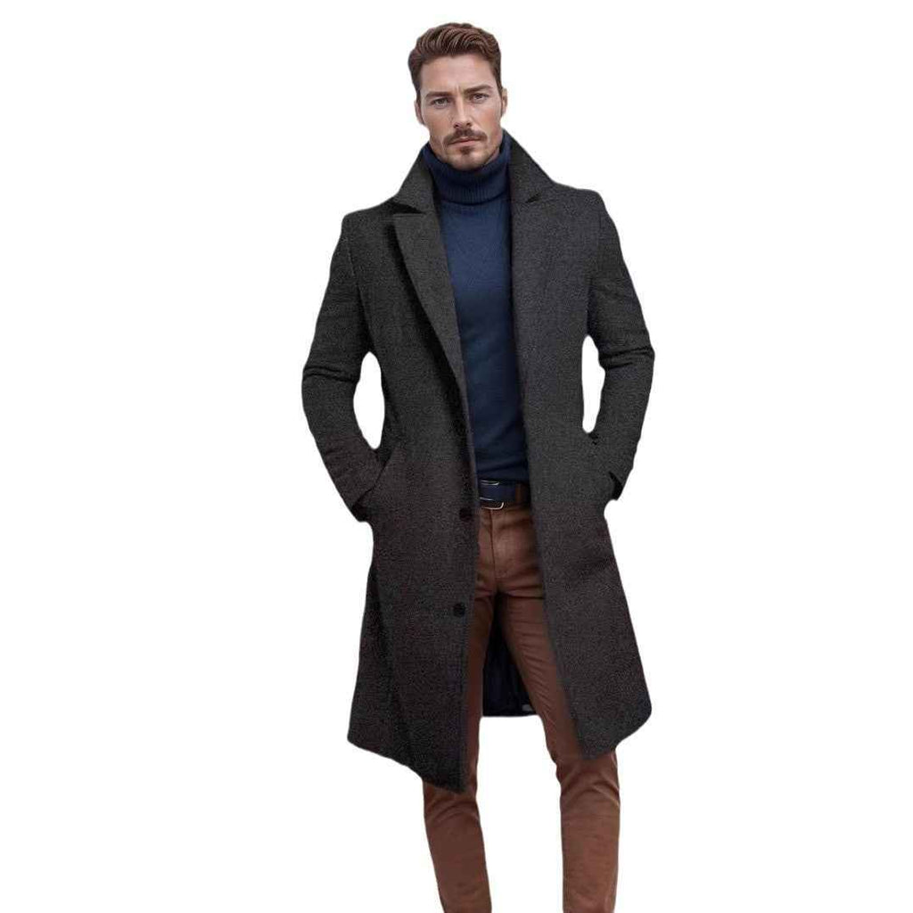 Men's Mid-Length Tailored Coat – 4 Colors