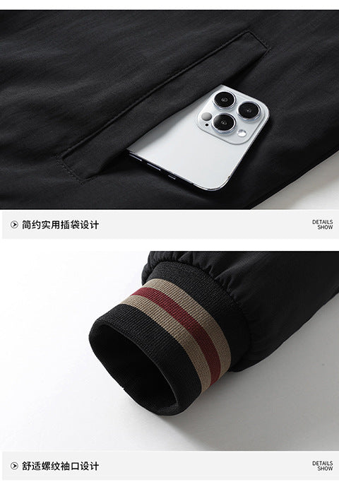 2025 New Men's Autumn and Winter New Youth Jacket Men's Casual Trendy Stand-Up Collar Top Winter Velvet Jacket Padilla Innovations LLC