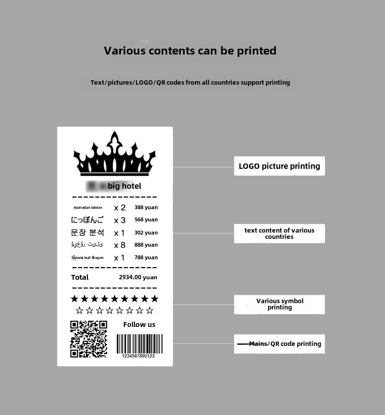 Youku 58HB5 Portable 58mm Bluetooth Thermal Receipt Printer