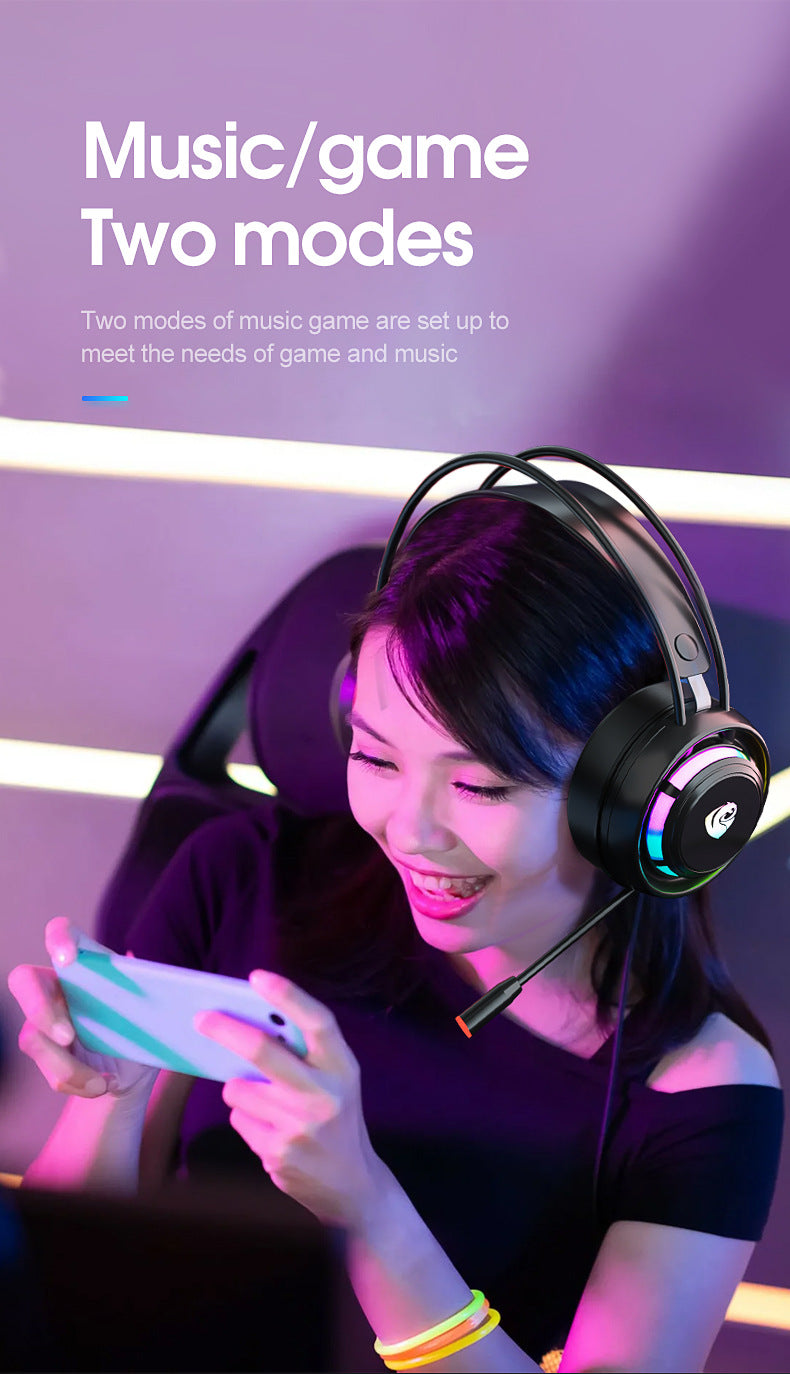 Cross-border PSH-300 computer game headset headset 7.1-channel e-sports with microphone wired subwoofer