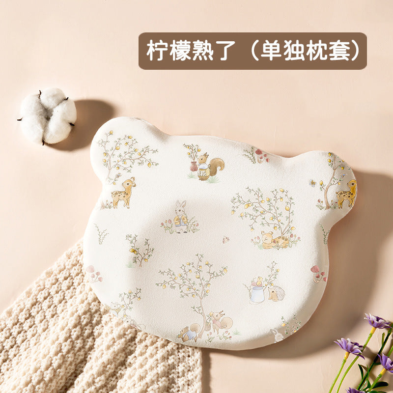 Baby styling pillow newborn correction head type correction baby anti-deviation head breathable 0 to 6 months silicone pillow
