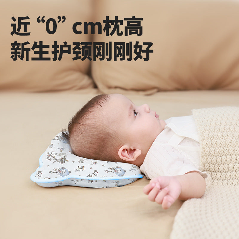 Baby styling pillow newborn correction head type correction baby anti-deviation head breathable 0 to 6 months silicone pillow