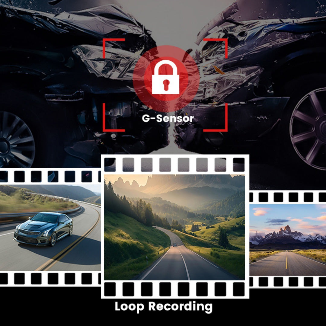 4K Front + Rear Wi-Fi Dash Camera with Night Vision