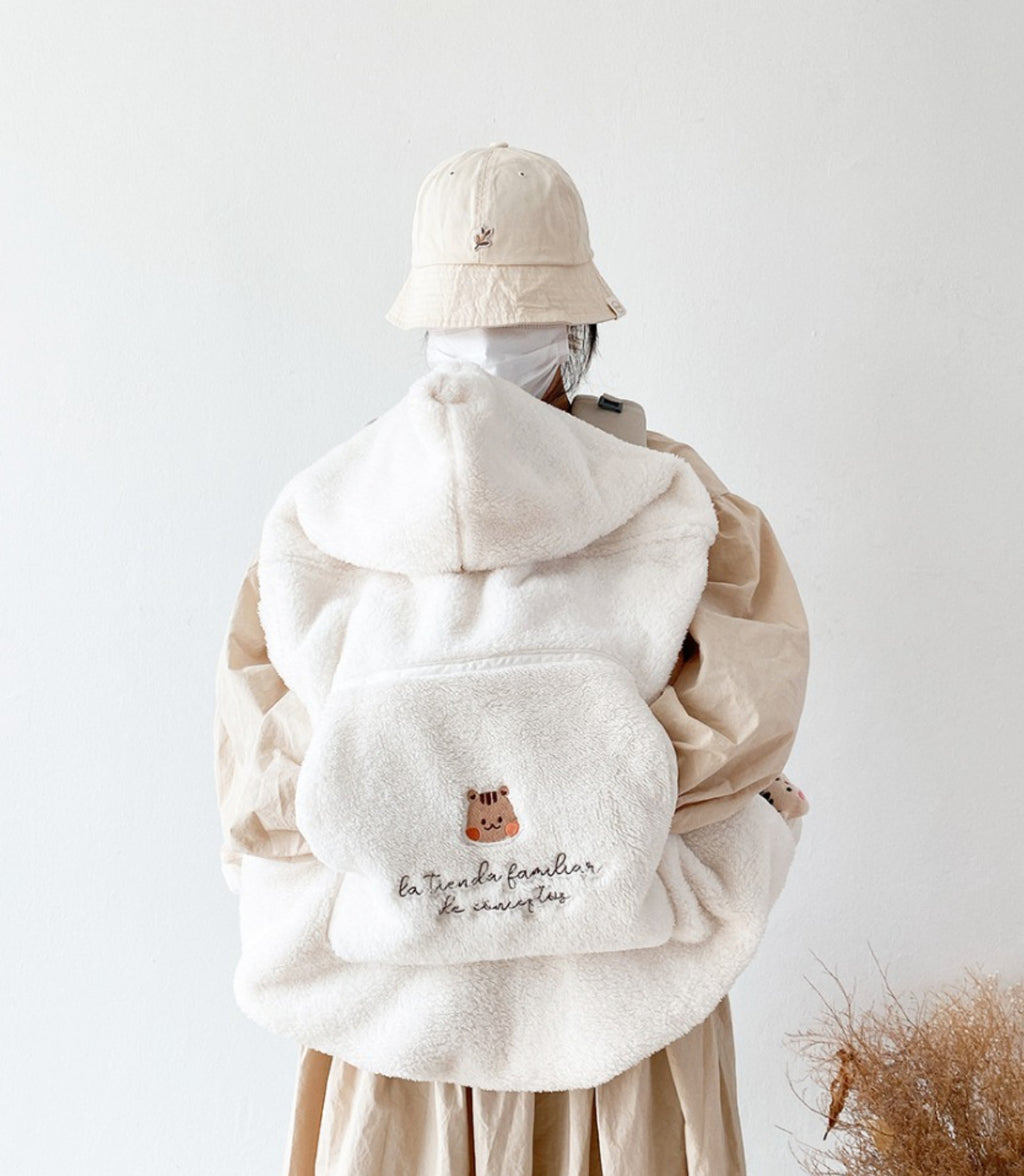 Embroidered Animal Baby Carrier Blanket – 80 × 85 cm