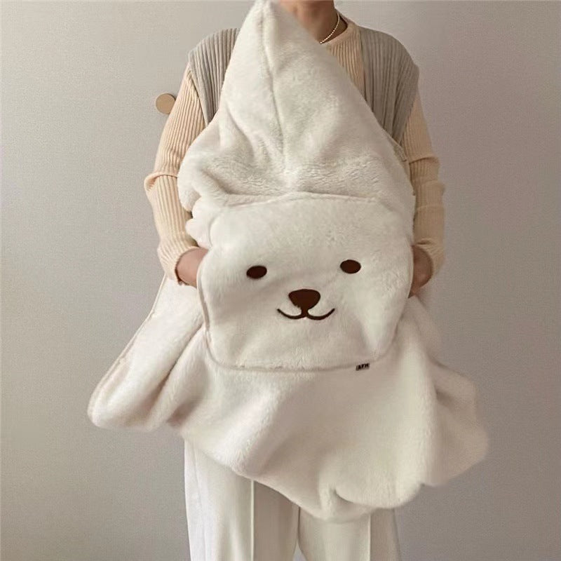 Embroidered Animal Baby Carrier Blanket – 80 × 85 cm