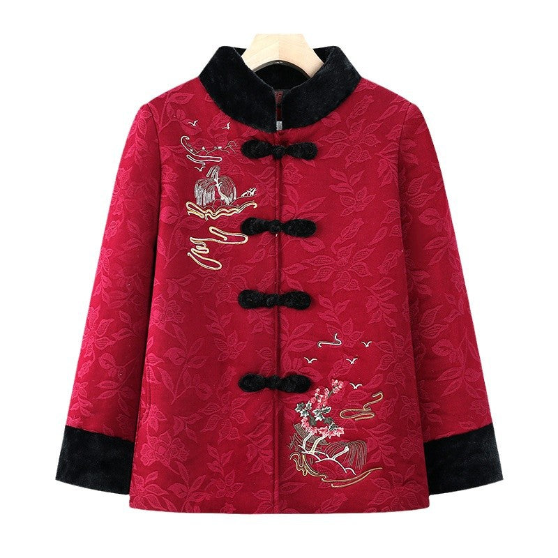Grandma's Winter Coat Tang Coat Cotton Coat Old People's Mother's Winter Lamb Fleece Cotton Coat Coat Old Lady Old People's Cotton Coat Padilla Innovations LLC