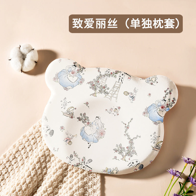 Baby styling pillow newborn correction head type correction baby anti-deviation head breathable 0 to 6 months silicone pillow