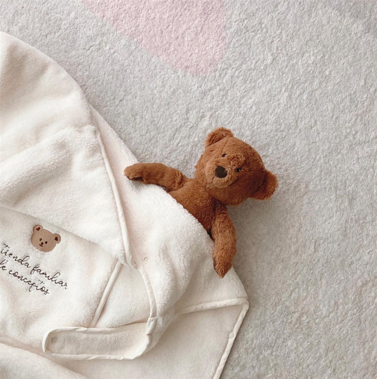 Embroidered Animal Baby Carrier Blanket – 80 × 85 cm