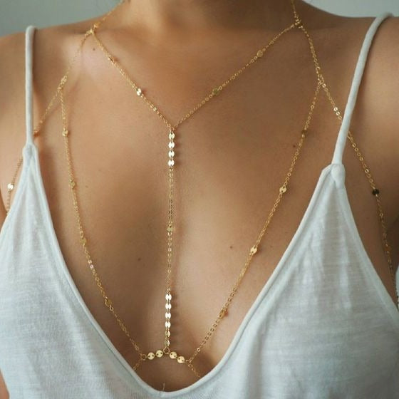 Sequin Tassel Beach Body Chain