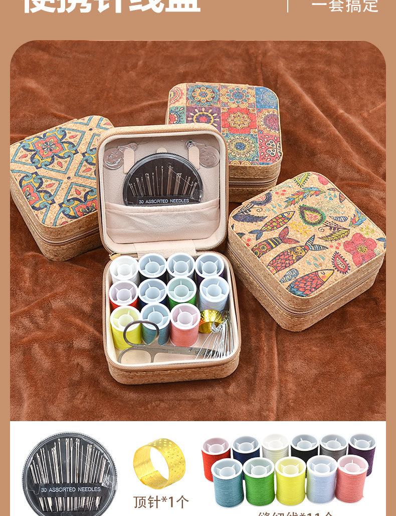Vintage Sewing Box & Thread Kit Collection