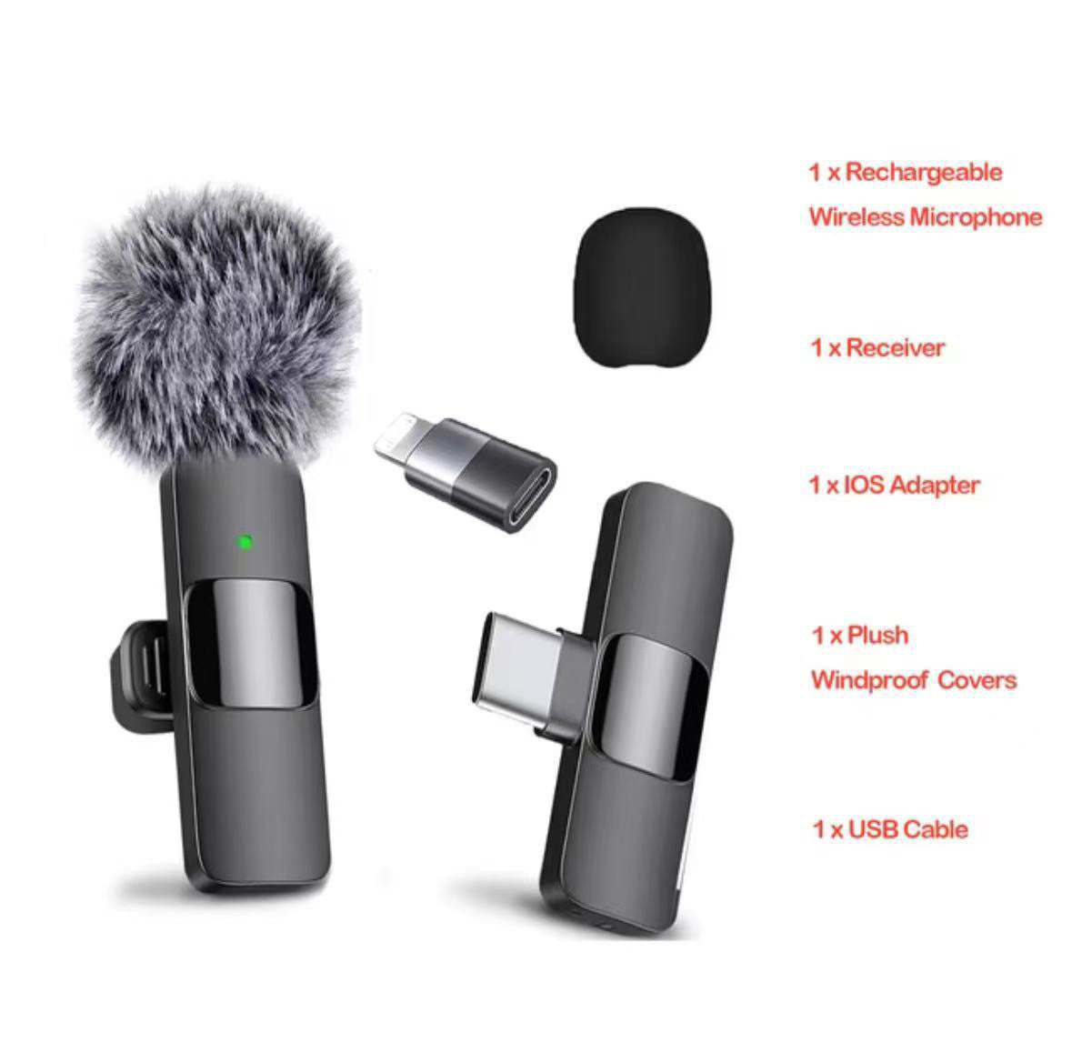 K1 Wireless Clip-On Lavalier Microphone