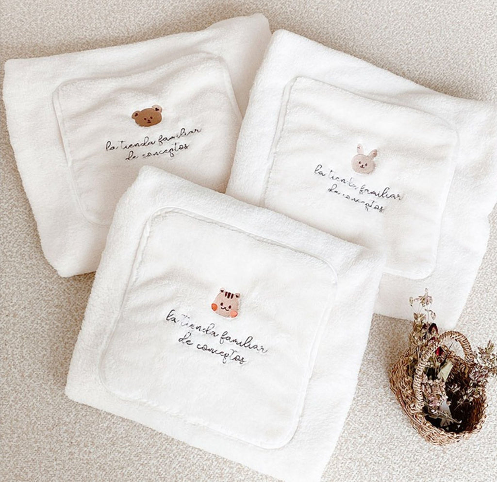 Embroidered Animal Baby Carrier Blanket – 80 × 85 cm