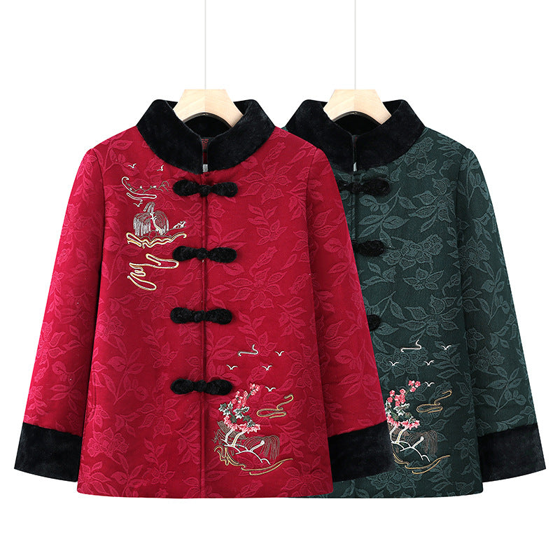 Grandma's Winter Coat Tang Coat Cotton Coat Old People's Mother's Winter Lamb Fleece Cotton Coat Coat Old Lady Old People's Cotton Coat Padilla Innovations LLC