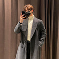 2024 Winter Men's Mid-length Knee-length Thickened Loose Korean Double-breasted Woolen Coat Coat Woolen Coat Padilla Innovations LLC
