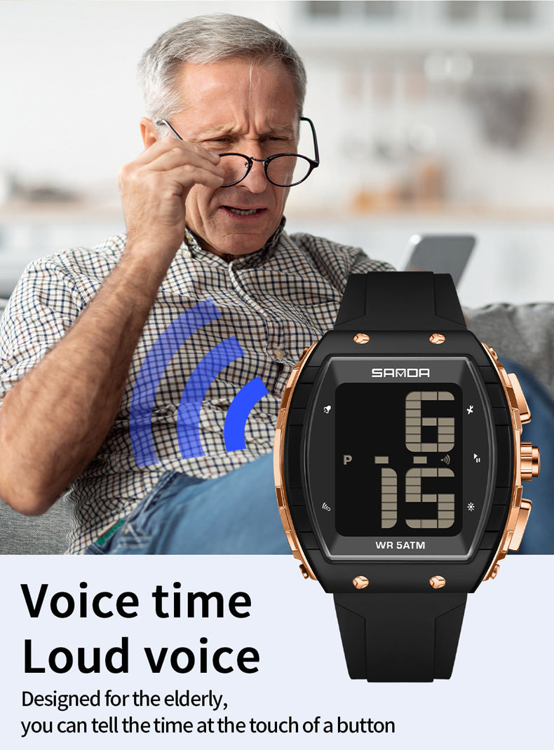 SANDA Large-Screen Talking Digital Watch