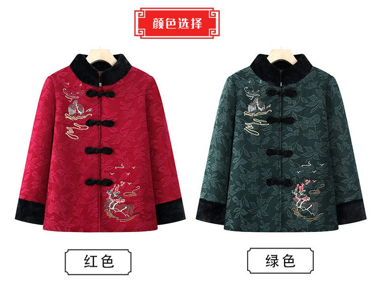 Grandma's Winter Coat Tang Coat Cotton Coat Old People's Mother's Winter Lamb Fleece Cotton Coat Coat Old Lady Old People's Cotton Coat Padilla Innovations LLC