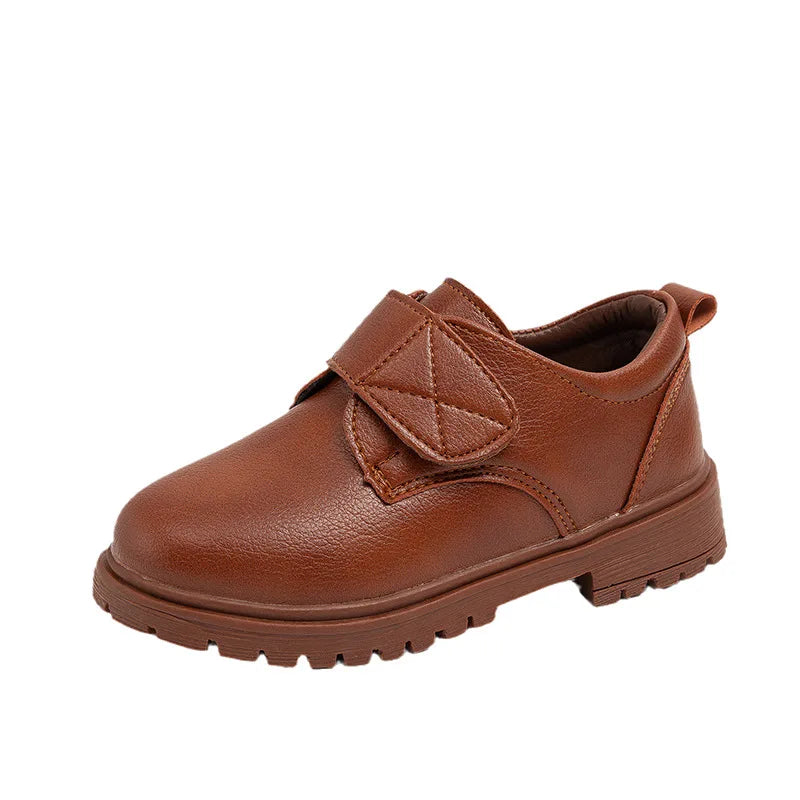 Zapatos de vestir escolares de piel negros para niño