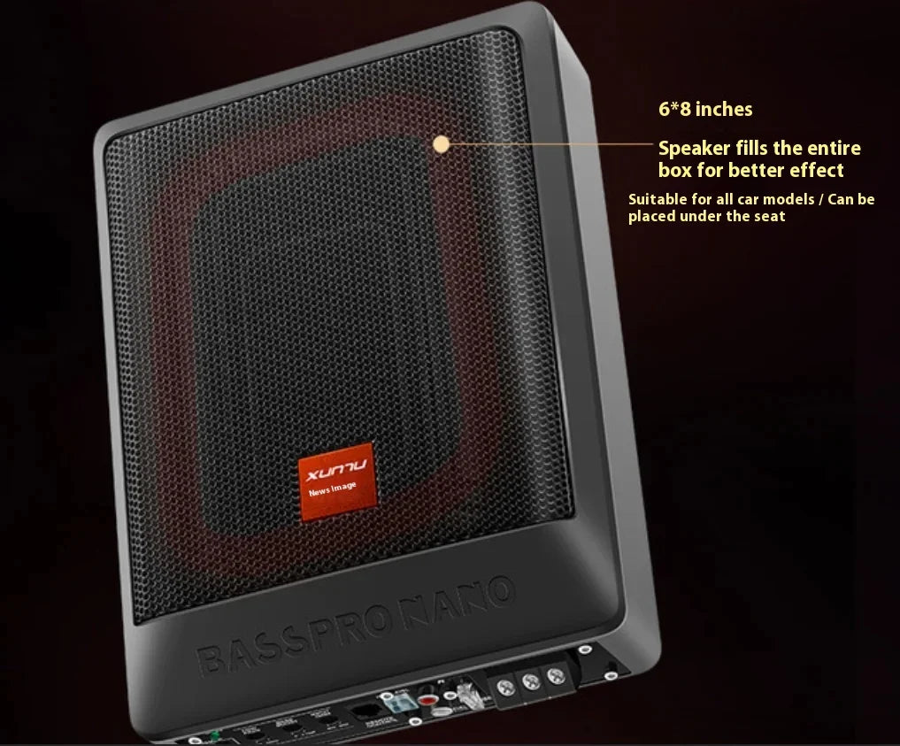 Car Audio Car Subwoofer Active Ultra-thin Seat Heavy Bass Sound System Amplified Subwoofer Loud Car Audio System Modify