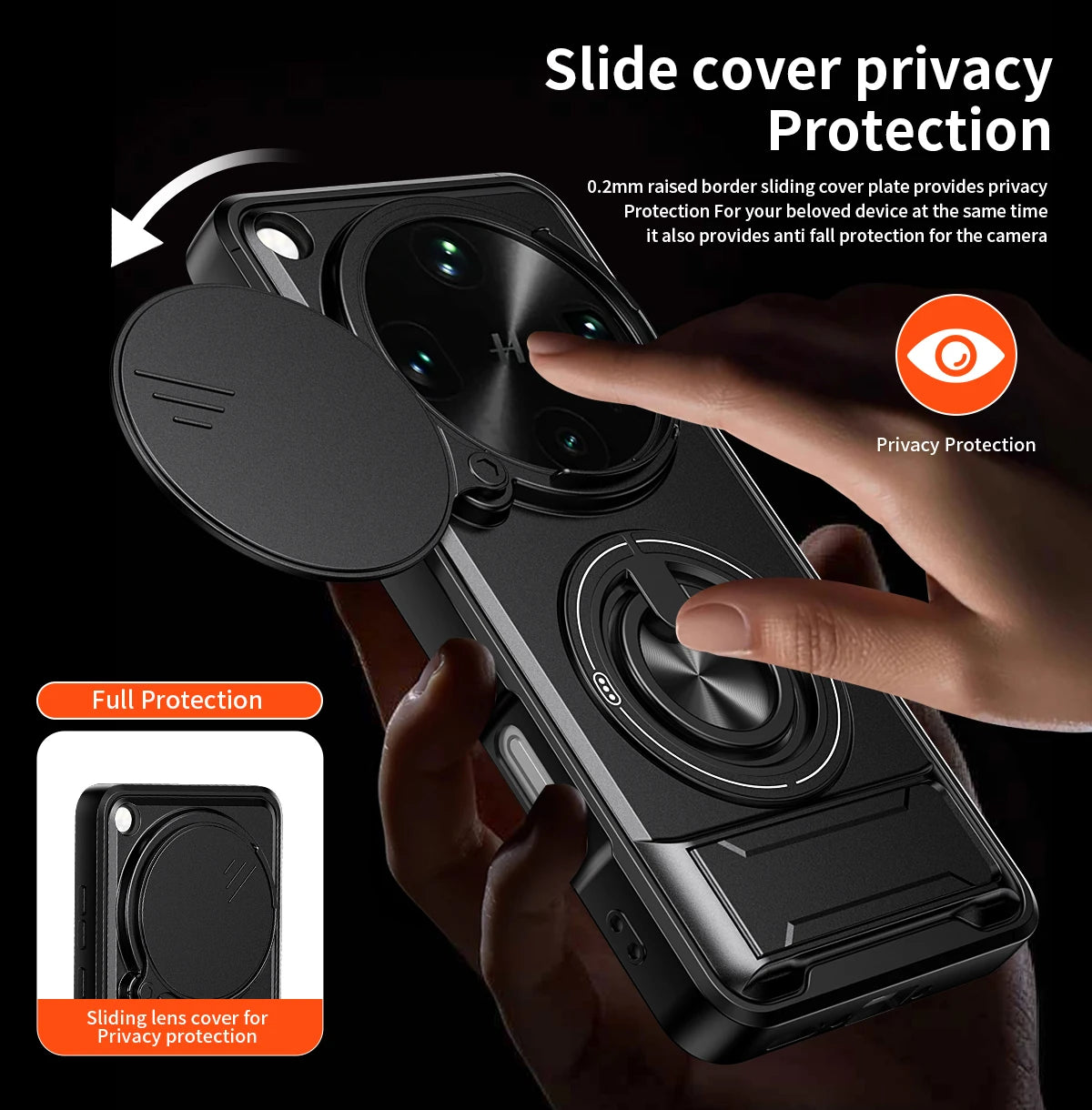 OPPO Find X9 Ultra Magnetic Sliding Ring Case