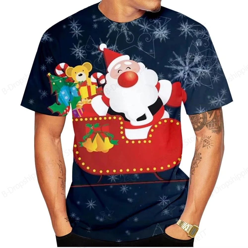 Men’s Santa Claus Christmas Graphic T-Shirt
