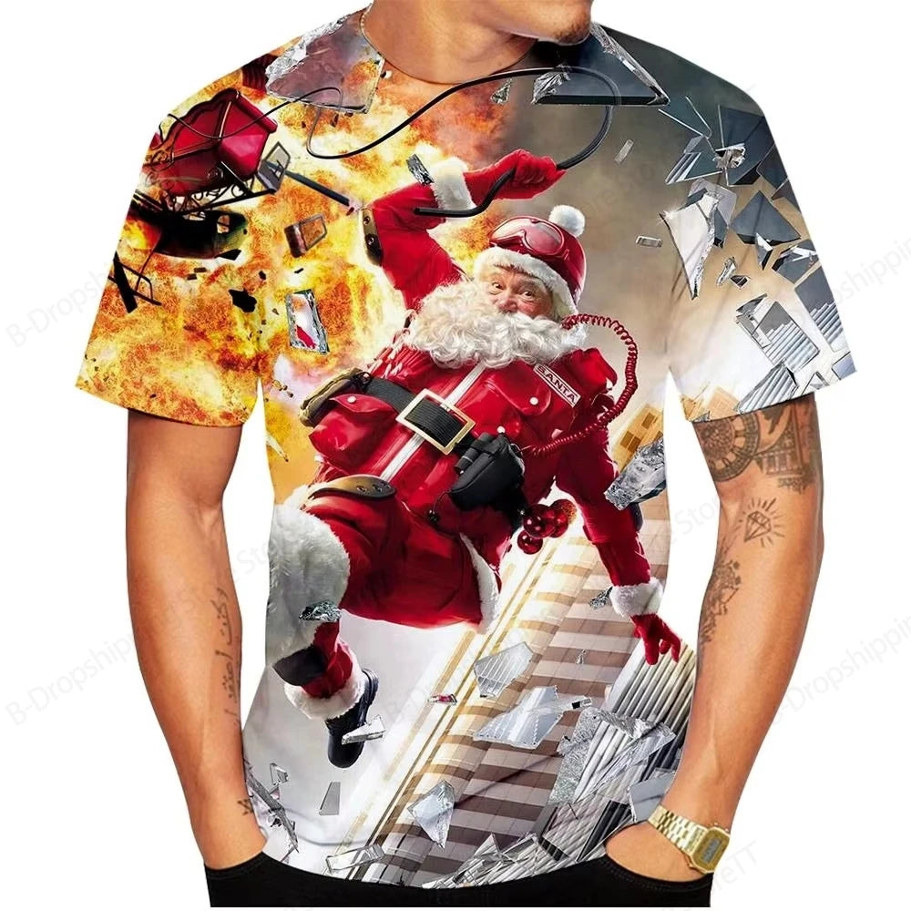 Men’s Santa Claus Christmas Graphic T-Shirt