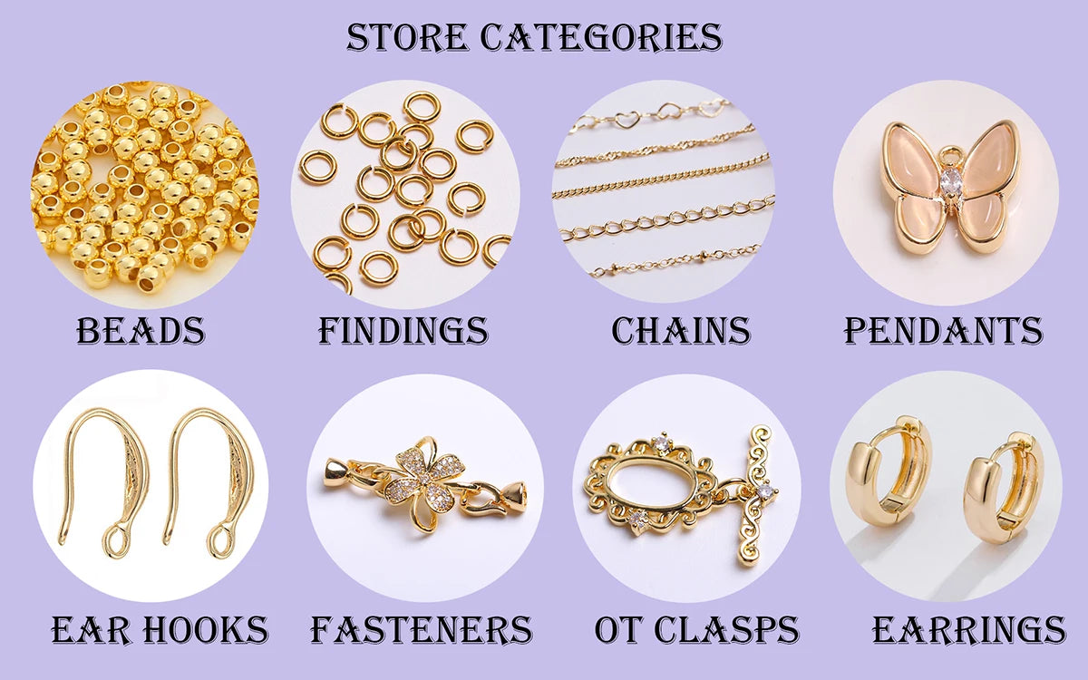 14K Gold-Plated Brass Jewelry-Making Chain