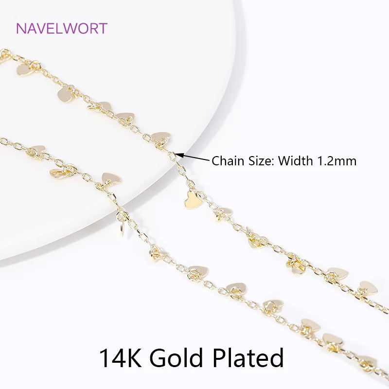 14K Gold-Plated Brass Jewelry-Making Chain