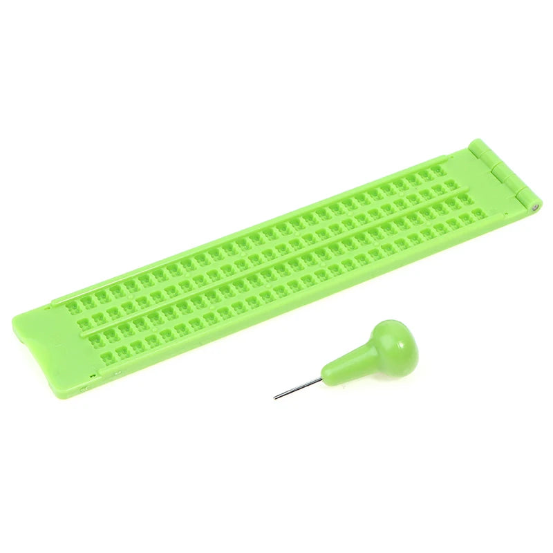 28-Cell 4-Line Braille Slate & Stylus Set