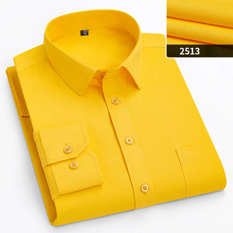 Men’s Slim-Fit Long-Sleeve Business Shirt
