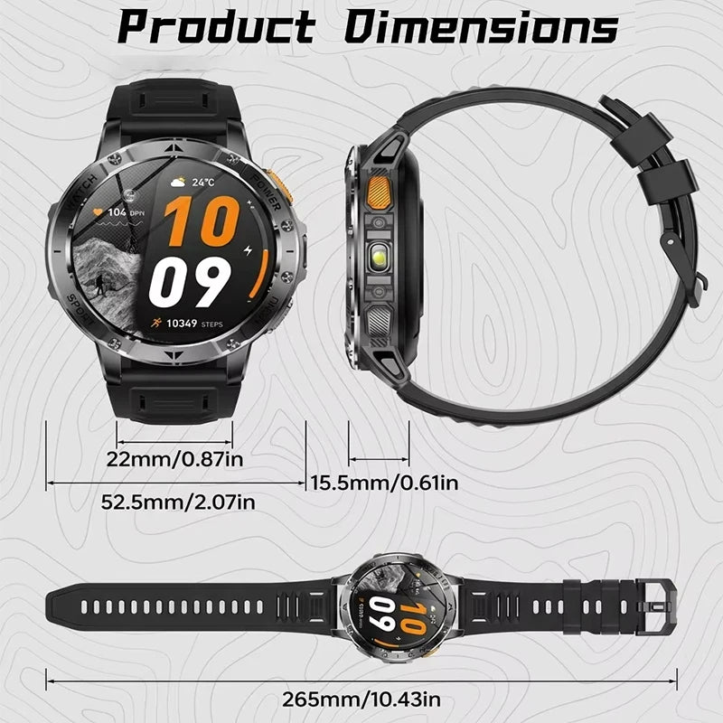 1.7-Inch IPX8 Smart Watch with SOS & Calling