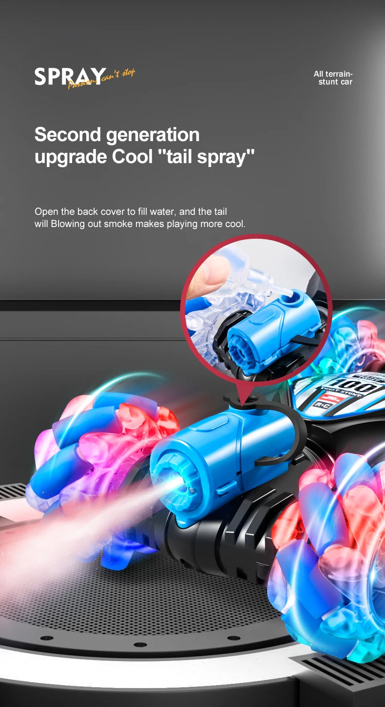 Top RC Stunt Car 2.4G Remote Control Cars RC Watch Gesture Sensor LED Rotation Gift Electronic Toy for Kids Boys