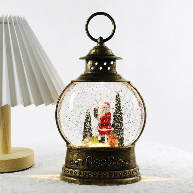 Adorno de bola de cristal para Navidad – Diseños de Santa y árbol