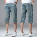 Men’s Baggy Denim Cargo Shorts – 3/4 Length