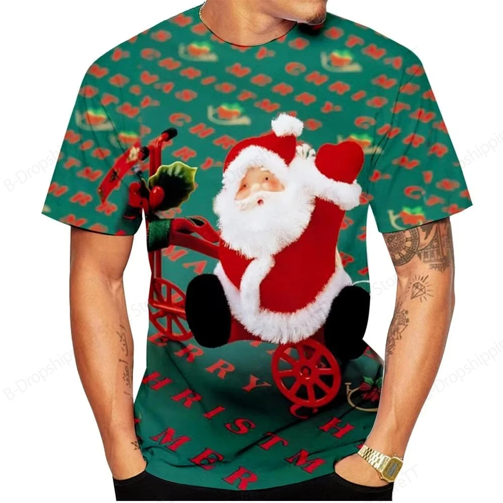 Men’s Santa Claus Christmas Graphic T-Shirt